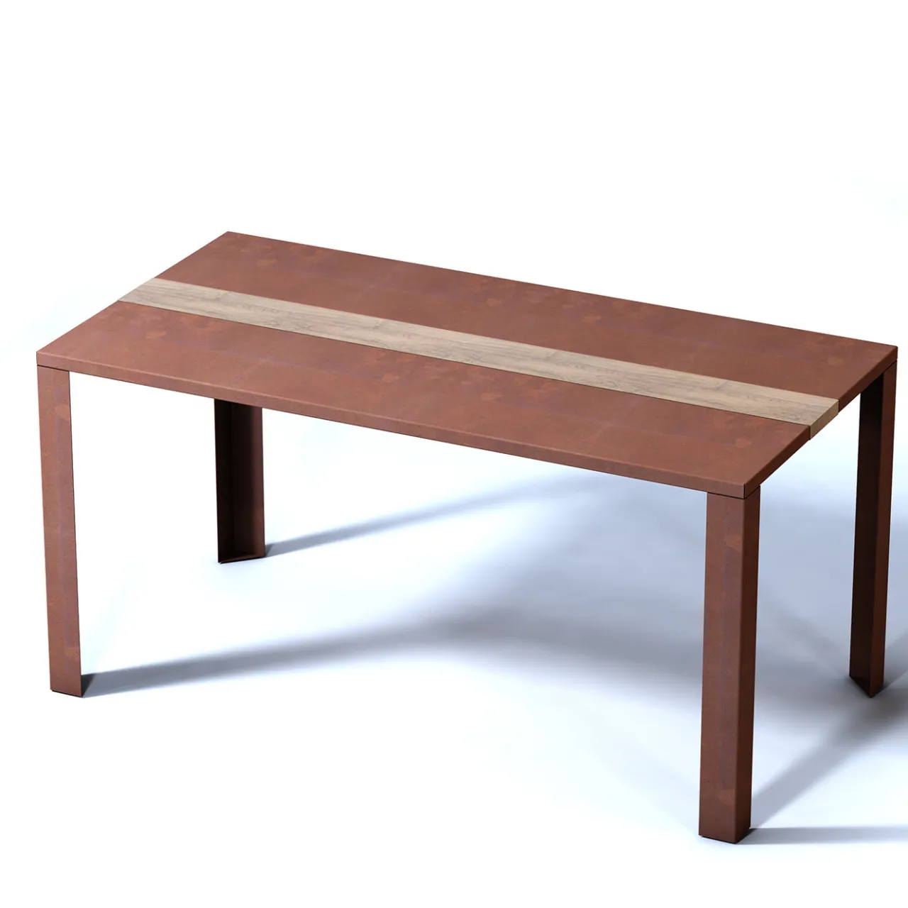 TrackDesign Outdoor Dining Tables<Linear Corten Steel Table