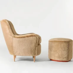 Ciarmoli Queda Studio Ottomans & Poufs<Lino Beige Pouf