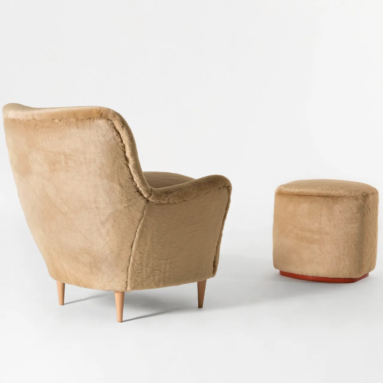 Ciarmoli Queda Studio Ottomans & Poufs<Lino Beige Pouf