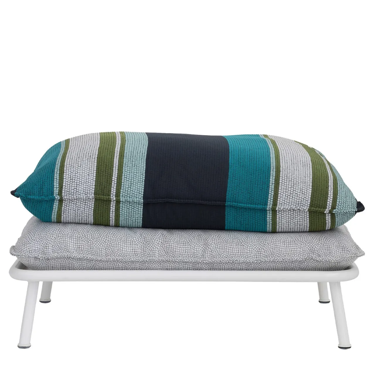 Sicis Other Outdoor Furniture<Lipari Ocean and Ivory Outdoor Pouf