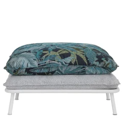 Sicis Other Outdoor Furniture<Lipari Outdoor Pouf Labuan Ocean and Lubuck Ivory Pouf