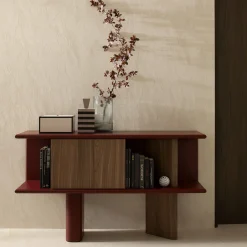 Morica Design Sideboards Buffets<Living Canaletto Walnut Red Small Sideboard