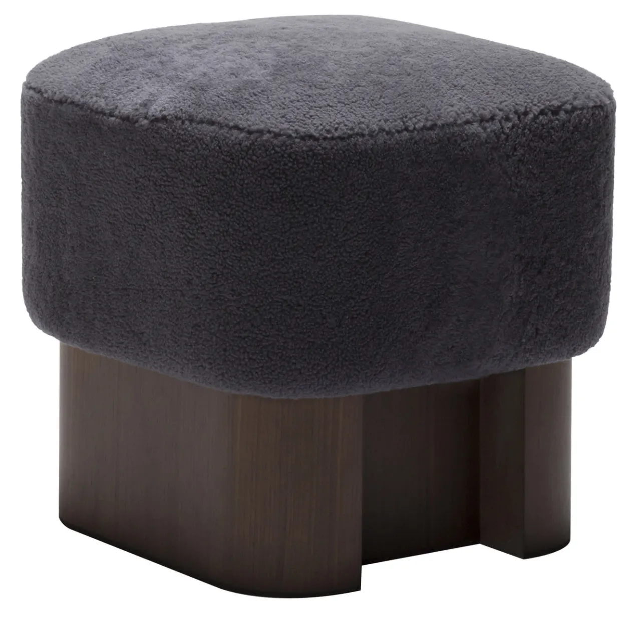 Giobagnara Ottomans & Poufs<Lloyd Black Wood High Pouf