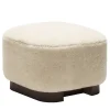Giobagnara Ottomans & Poufs<Lloyd Cream Wood Low Pouf