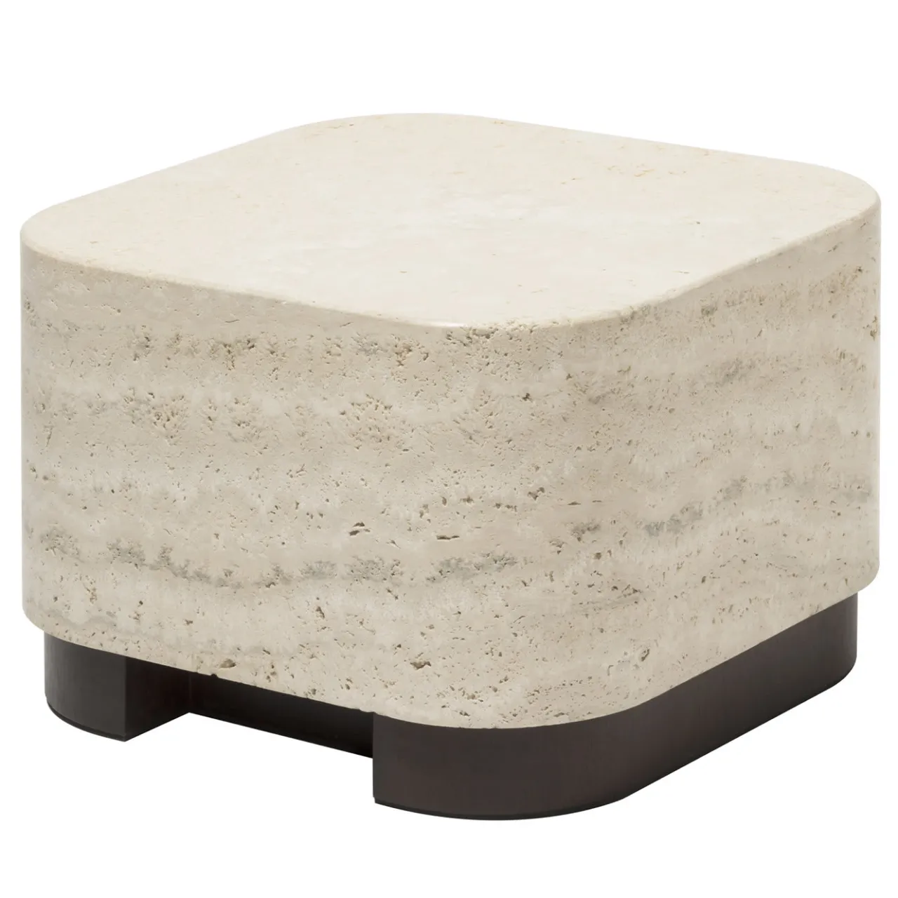 Giobagnara Side Tables<Lloyd Travertine Marble Round Walnut Modern Side Table