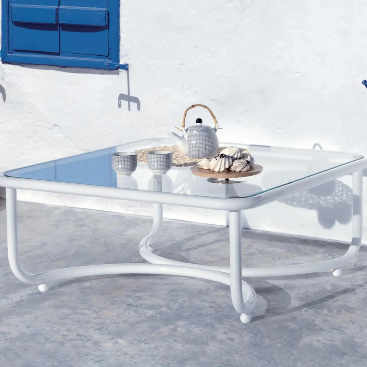 Exteta Outdoor Coffee Tables<Locus Solus White Low Table by Gae Aulenti