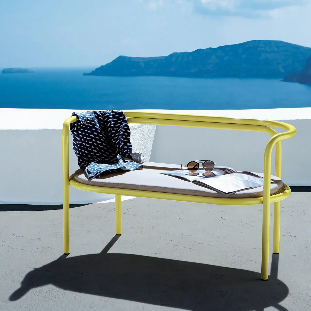 Exteta Outdoor Sofas & Benches<Locus Solus Yellow Loveseat by Gae Aulenti