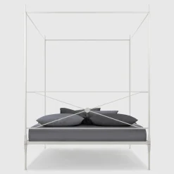 Lispi Beds<Lotto White Iron Canopy Double Bed