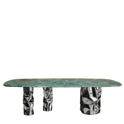 Chiara Provasi Dining Tables<Lotus Verde Alpi Marble & Steel Dining Table