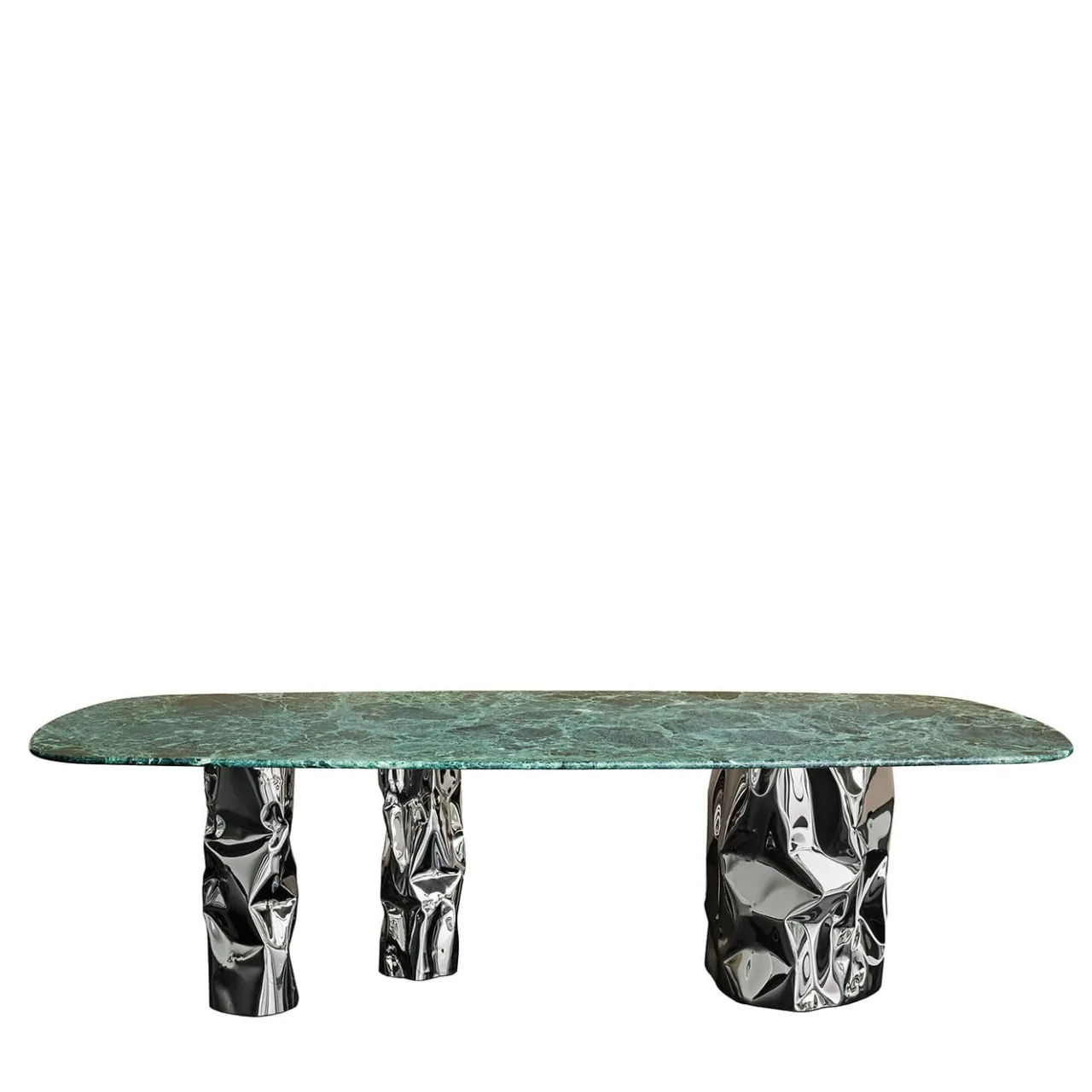 Chiara Provasi Dining Tables<Lotus Verde Alpi Marble & Steel Dining Table