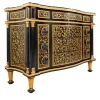 CG Capelletti Dressers<Louis XVI Black and Gold Dresser
