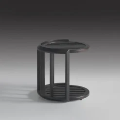 Annibale Colombo Outdoor Coffee Tables<Lucio Low Round Iroko Outdoor Coffee Table