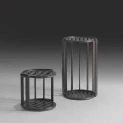 Annibale Colombo Outdoor Coffee Tables<Lucio Low Round Iroko Outdoor Coffee Table