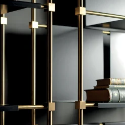 Chelini Bookcases<Ludo Brass Bookcase by Filippo Montaina