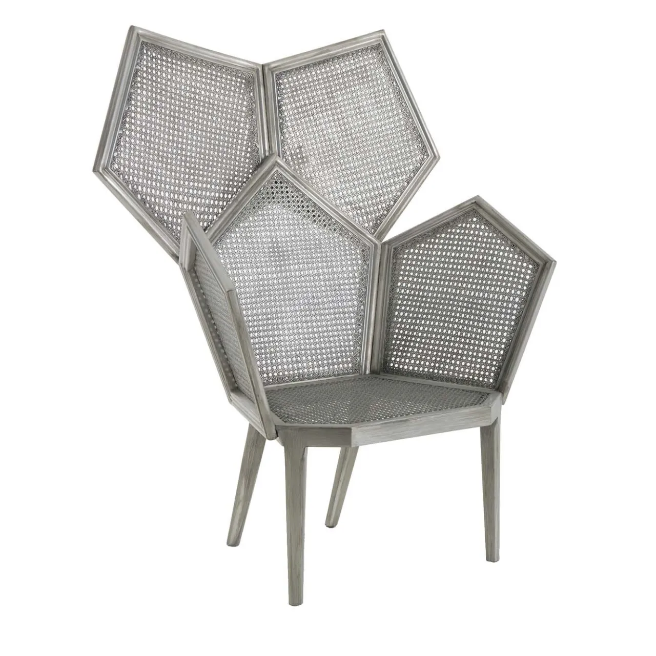 Fratelli Boffi Armchairs<Lui 5/A Silver Leaf Armchair by Philippe Bestenheider