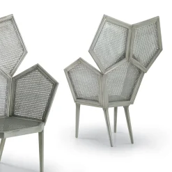 Fratelli Boffi Armchairs<Lui 5/A Silver Leaf Armchair by Philippe Bestenheider