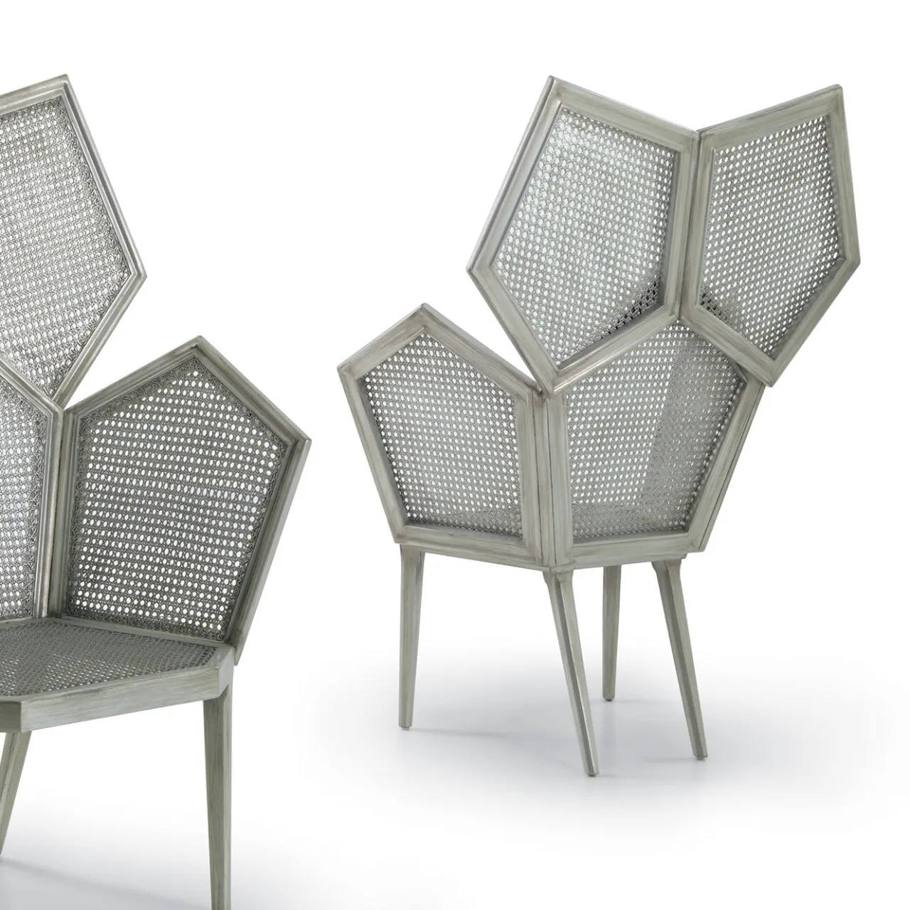 Fratelli Boffi Armchairs<Lui 5/A Silver Leaf Armchair by Philippe Bestenheider