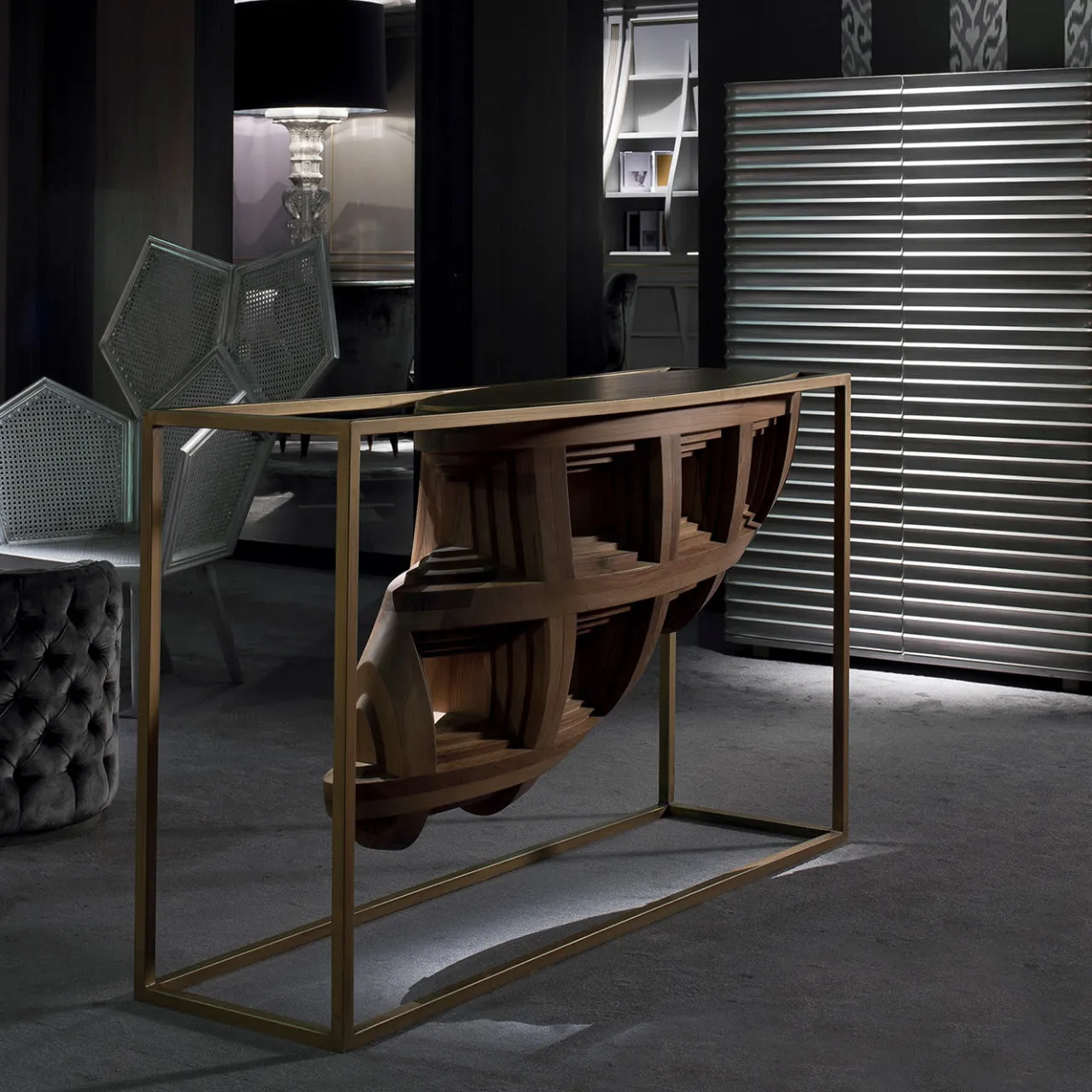 Fratelli Boffi Armchairs<Lui 5/A Silver Leaf Armchair by Philippe Bestenheider