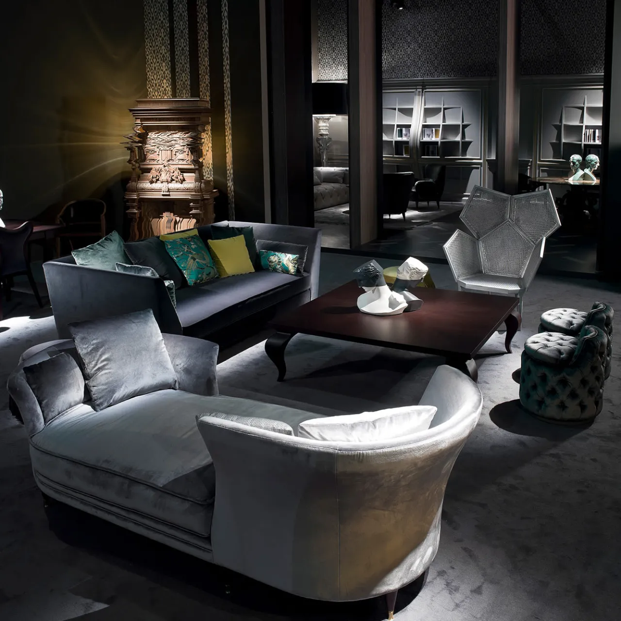 Fratelli Boffi Armchairs<Lui 5/A Silver Leaf Armchair by Philippe Bestenheider