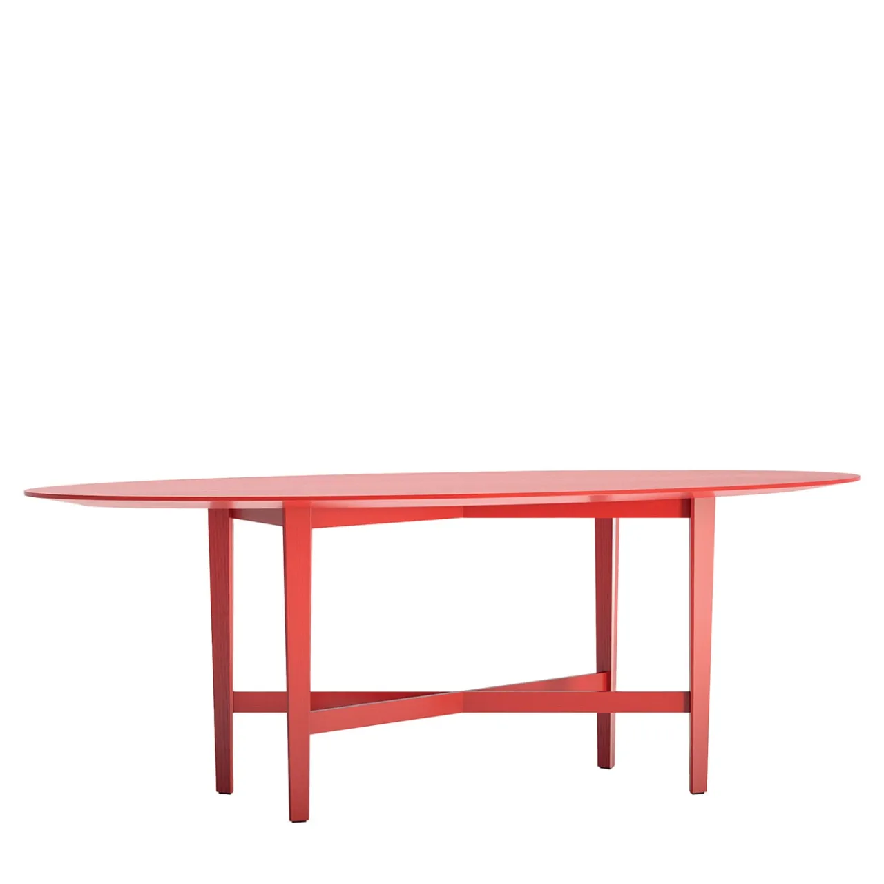 BBB Italia Dining Tables<Luigi Filippo Red Oval Table by Marta Laudani & Marco Romanelli