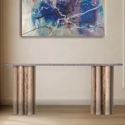 Chendù Consoles<Lulù Travertine & Blue PVC Cord Console
