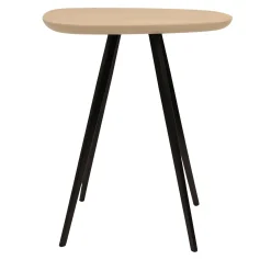 TrabA' Side Tables<Lulo Natural Ash & Black Metal Side Table