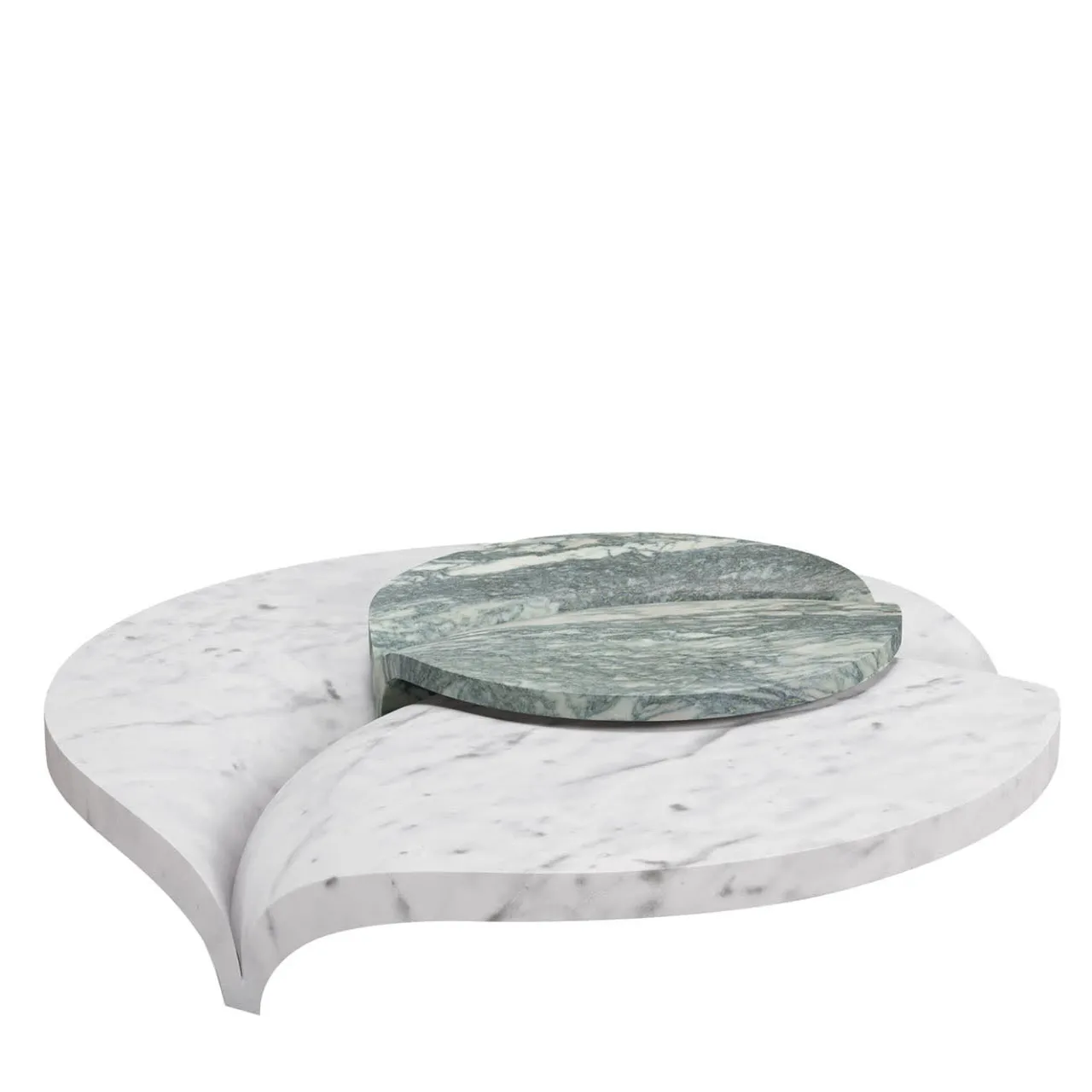 MMairo Coffee Tables<Luna Table in Green Luana and White Carrara Marble