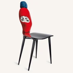 Fornasetti Chairs<Lux Gstaad Red And Blue Chair