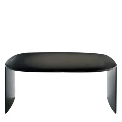 Laura Meroni Desk & Writing Tables<Luxury Black Round Wood Poe Desk