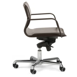 Enrico Pellizzoni Office Chairs<Lybra Brown Leather Swivel Chair