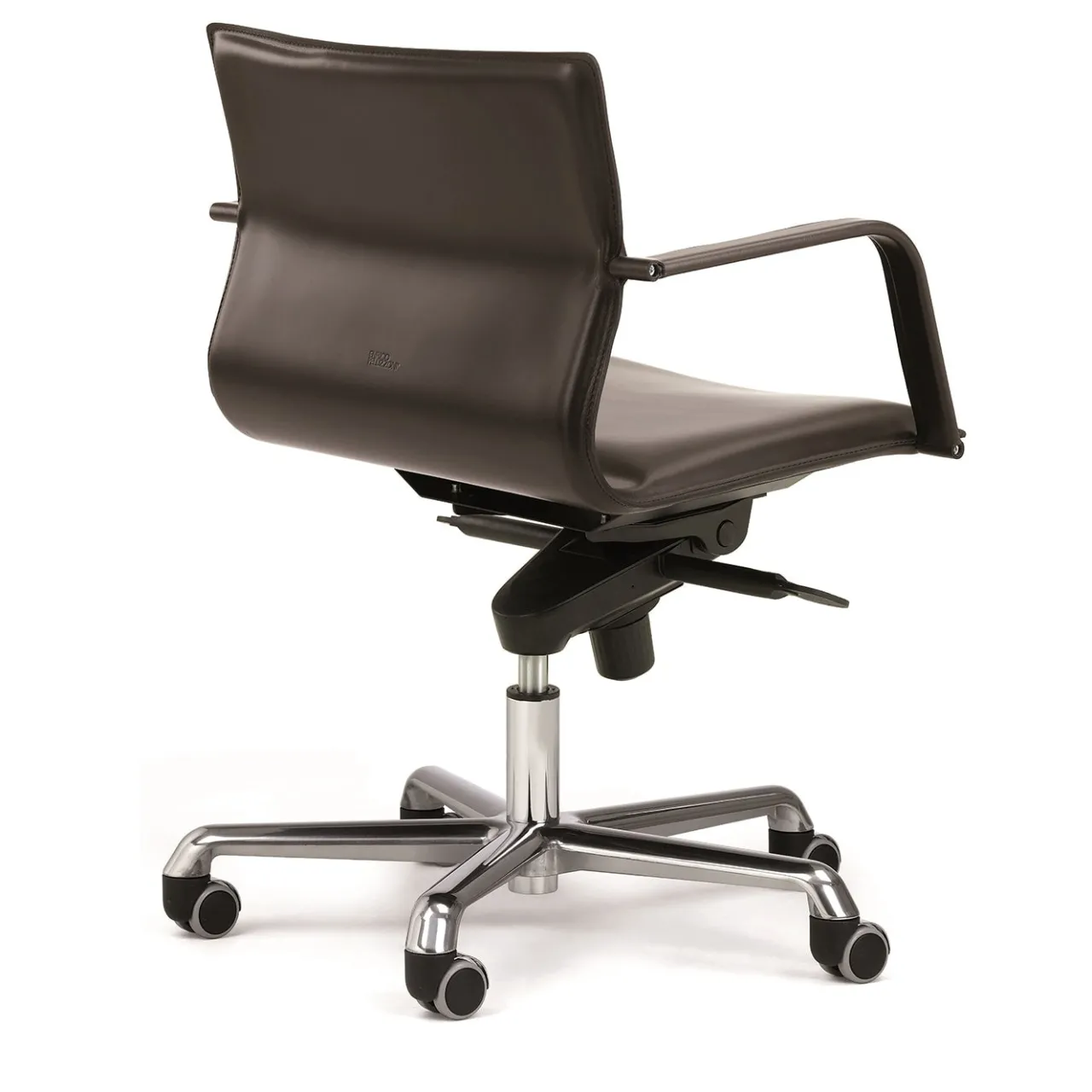 Enrico Pellizzoni Office Chairs<Lybra Brown Leather Swivel Chair
