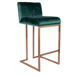 Puravisione Bar Stools<Magnetik Forest Green Velvet Bar Stool