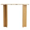 Lebanto Consoles<Maha Calcatta Marble and Oak Wood Console