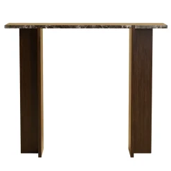 Lebanto Consoles<Maha Emperador Marble and Oak Wood Console