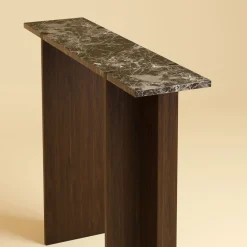 Lebanto Consoles<Maha Emperador Marble and Oak Wood Console