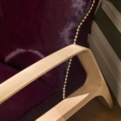 Provasi Lounge Chairs<Mahogany and Jacquard Armchair