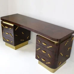 Luca Polato Desk & Writing Tables<Mahogany Briar Root Writing Desk