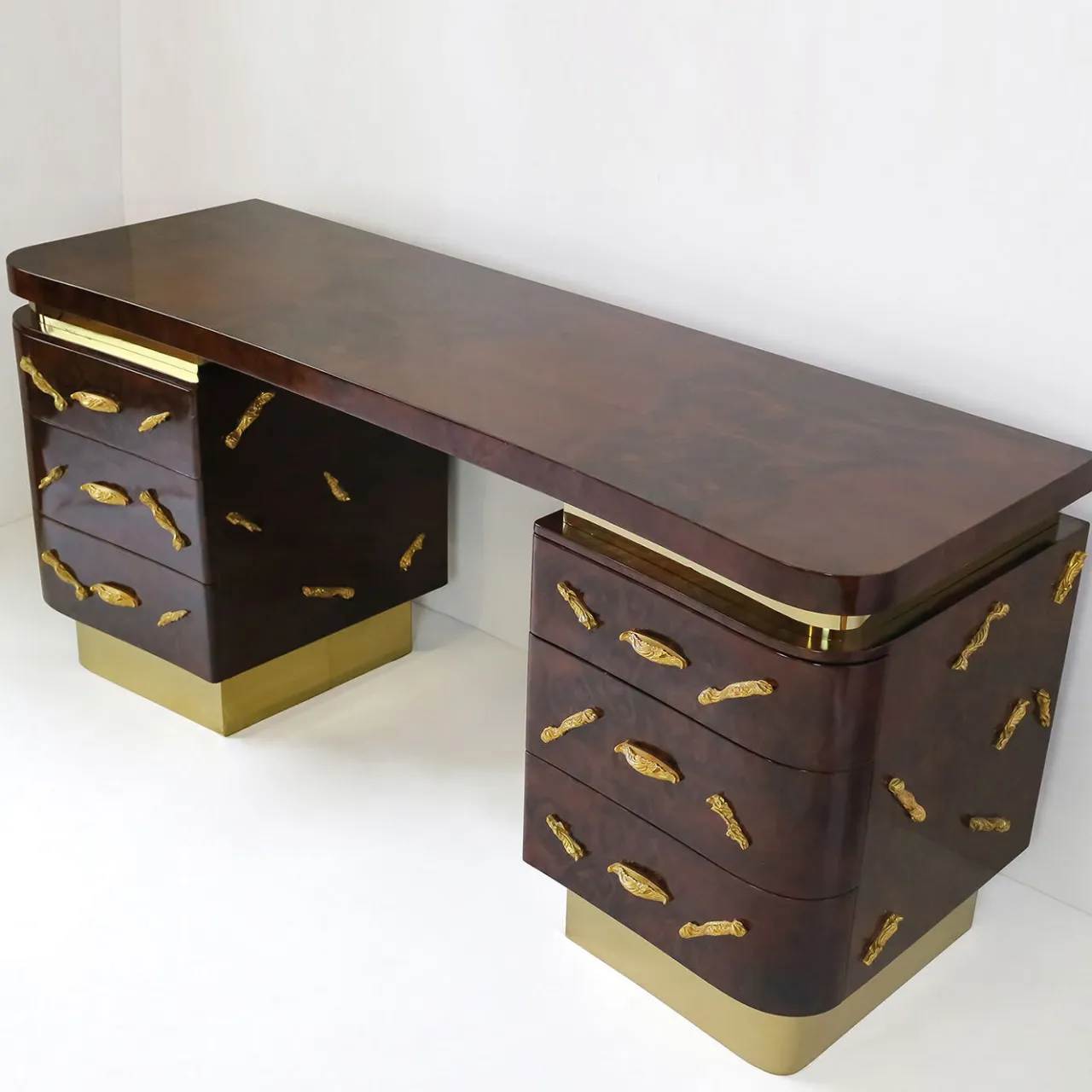 Luca Polato Desk & Writing Tables<Mahogany Briar Root Writing Desk