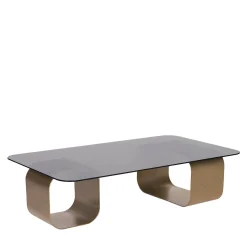 FROMM. Coffee Tables<Maiz Large Glass and Steel Coffee Table