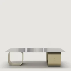FROMM. Coffee Tables<Maiz Large Glass and Steel Coffee Table