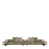 Jwana Hamdan Outdoor Sofas & Benches<Majlis Green Textile Sofa Composition 216L + 216R