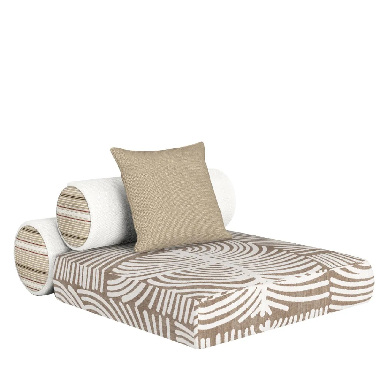 Jwana Hamdan Outdoor Sofas & Benches<Majlis On Floor White Modular Central Sofa