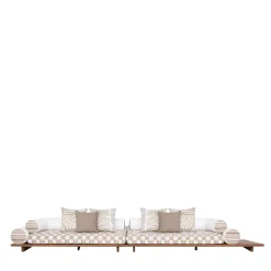 Jwana Hamdan Outdoor Sofas & Benches<Majlis White Composition 216L + 266R Sofa