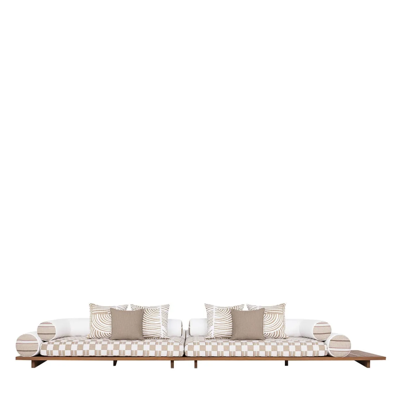 Jwana Hamdan Outdoor Sofas & Benches<Majlis White Composition 216L + 266R Sofa