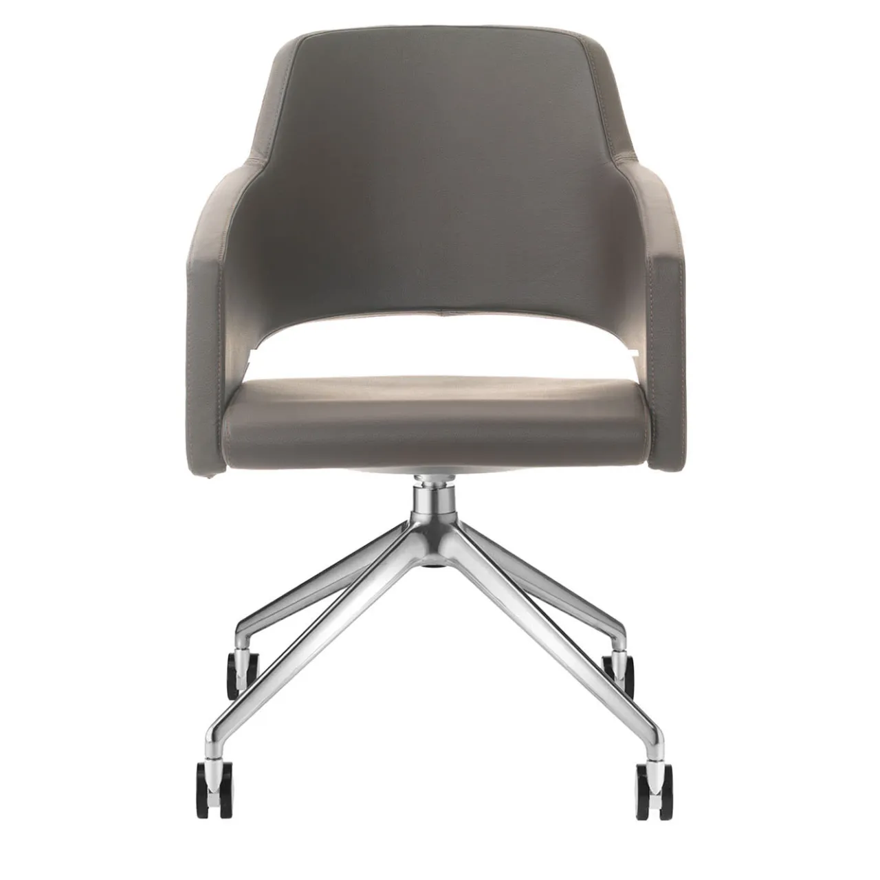 Sitia Office Chairs<Major Gray Leather Swivel Chair