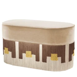 Lorenza Bozzoli Couture Benches<Mali Arc-Design Beige Bench by Lorenza Bozzoli