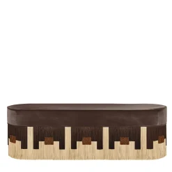 Lorenza Bozzoli Couture Benches<Mali Chocolate Brown velvet Bench