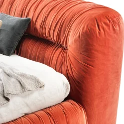 Ghidini 1961 Beds<Mambo Orange Velvet Bed by Lorenza Bozzoli