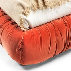Ghidini 1961 Beds<Mambo Orange Velvet Bed by Lorenza Bozzoli