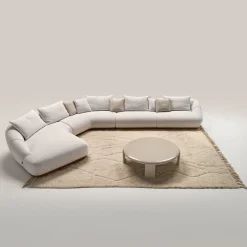 Ferri 1956 Sofas<Manila Modular Curved White Sofa by Palomba + Serafini #1